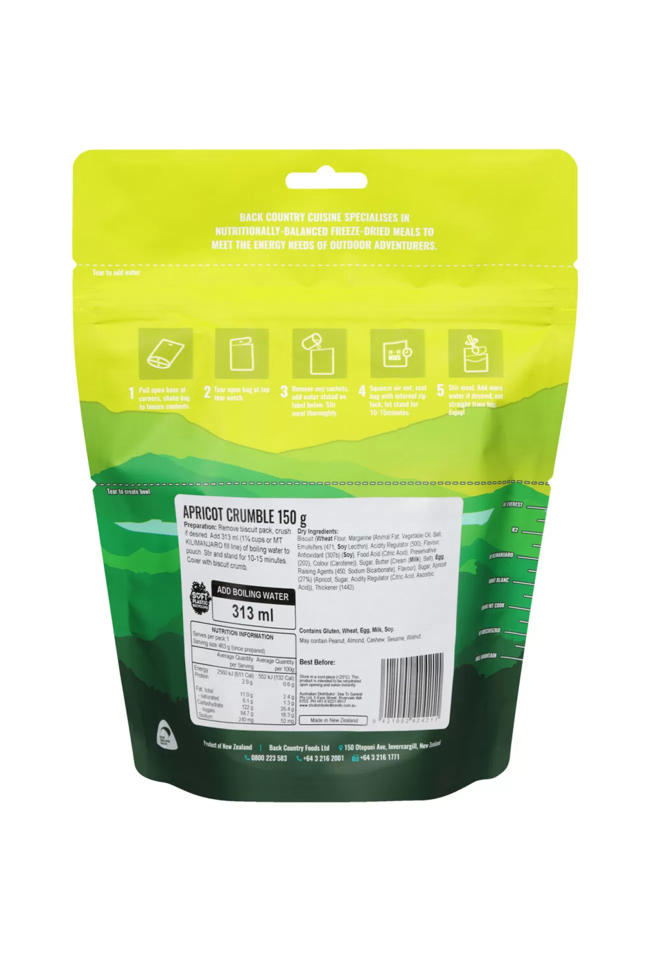 Back Country Cuisine Apricot Crumble —150 G>Macpac Outlet