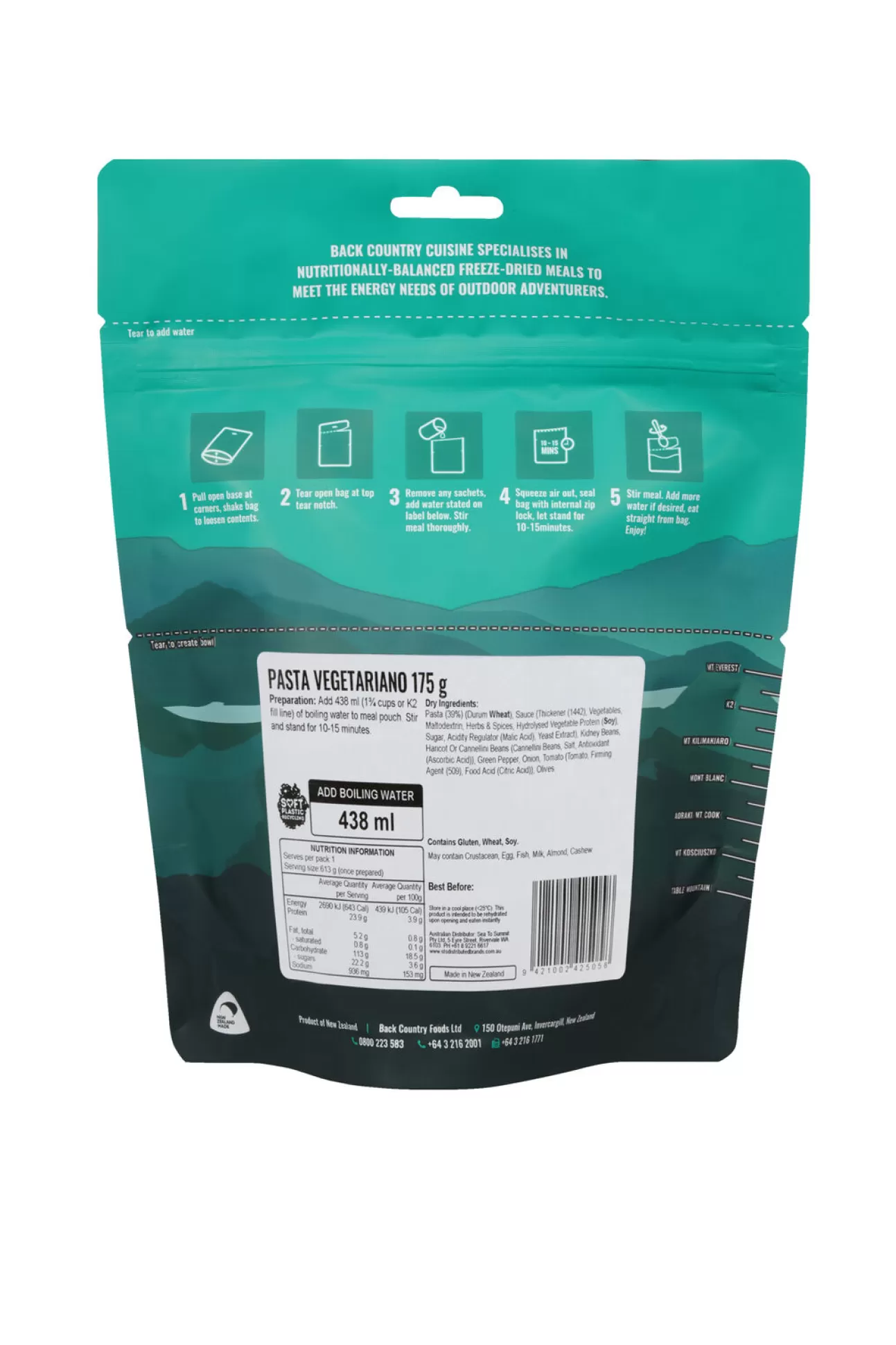 Back Country Cuisine Past Vegetariano —175 G>Macpac Cheap