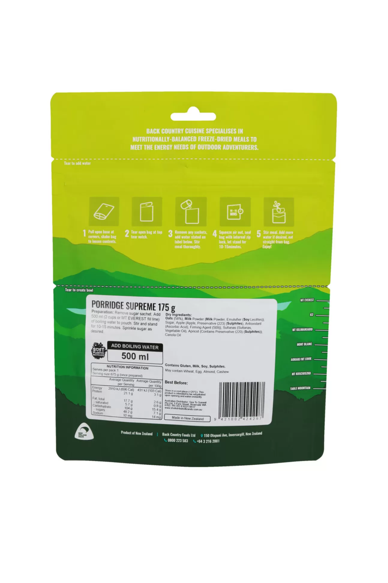 Back Country Cuisine Porridge Supreme —175 G>Macpac Discount