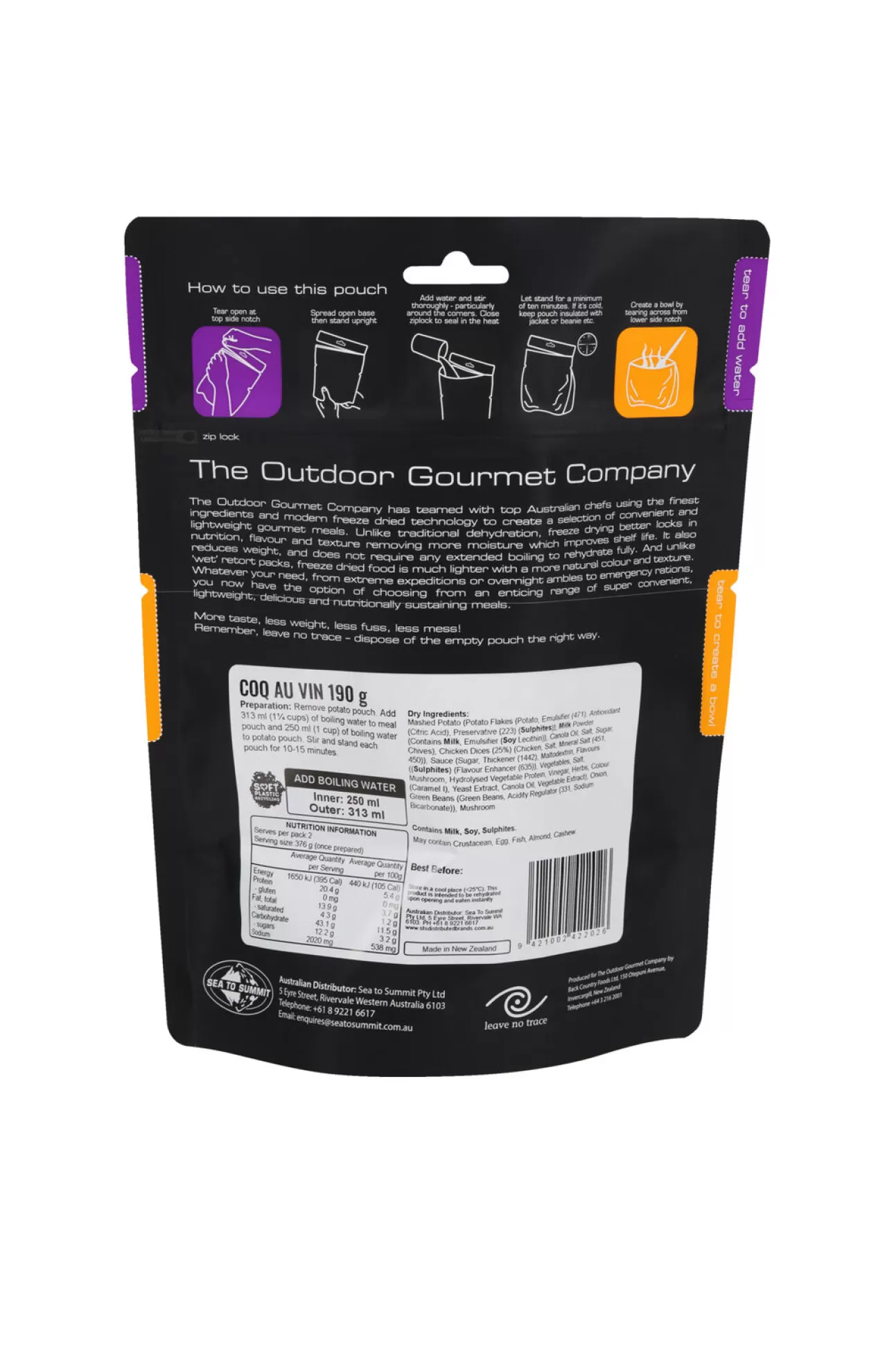 The Outdoor Gourmet Company Coq Au Vin —190 G>Macpac Online