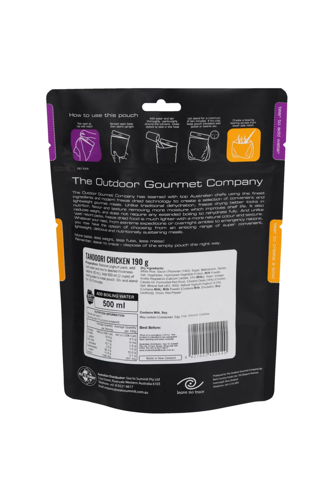 The Outdoor Gourmet Company Tandoori Chicken —190 G>Macpac Shop