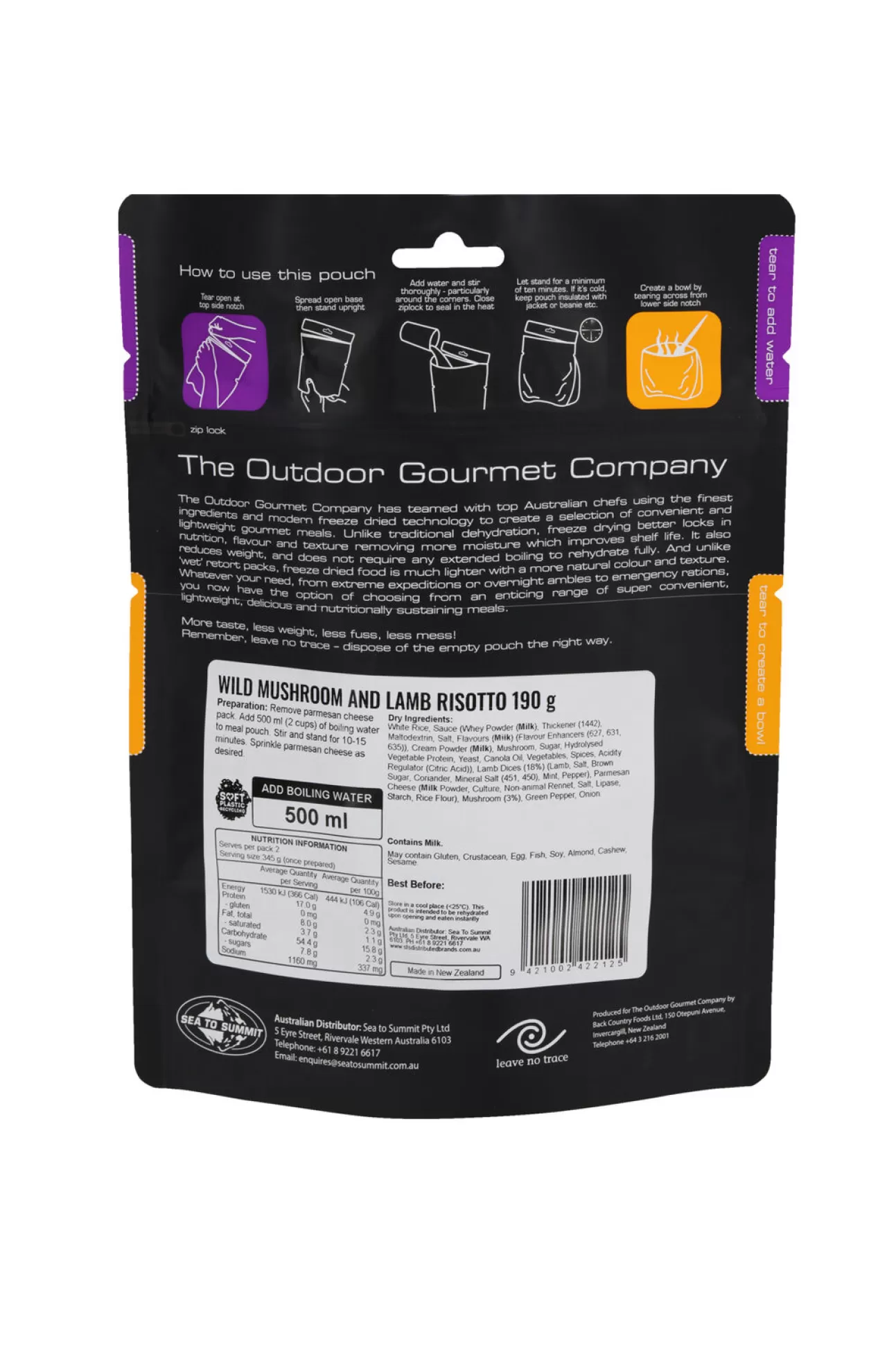 The Outdoor Gourmet Company Wild Mushroom And Lamb Risotto —190 G>Macpac Clearance